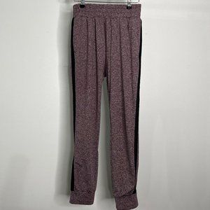 Women’s burgundy freckled joggers